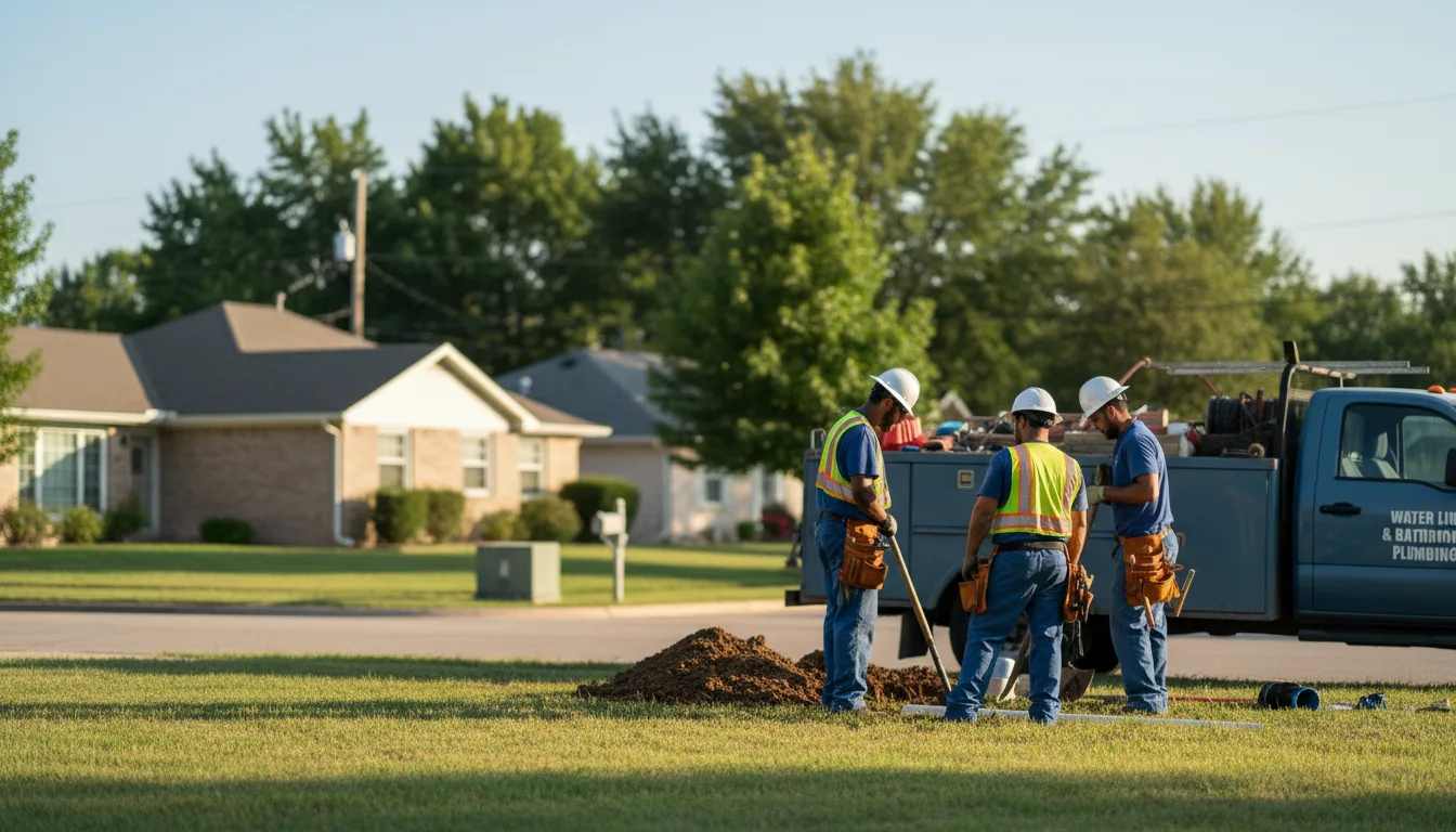 Residential water line and bathroom plumbing service in Minden, WV